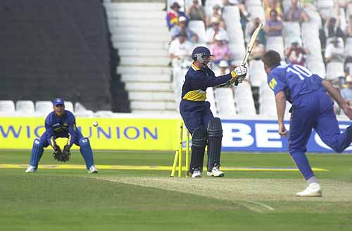 Powell is bowled Giddins for 9