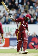 Ridley Jacobs is bowled