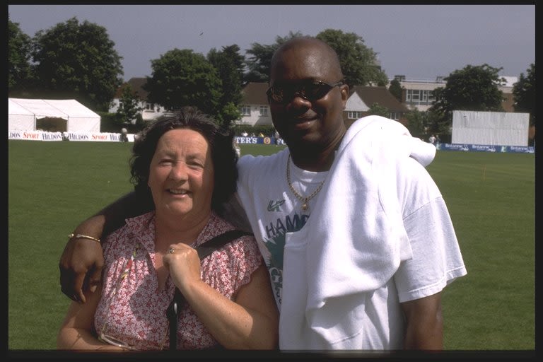 Malcolm Marshall and Supporter