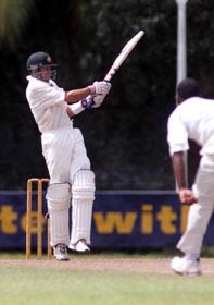 Blewett hits Villavarayan, SL Board XI v Australians, 1999/00