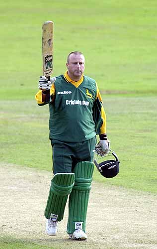 John Morris, with his final 50 at this level of cricket