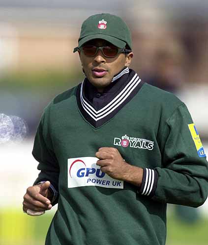 Anurag Singh in the field in National League action