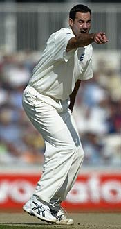Martin Bicknell appeals - successfully - for the wicket of Jacques Rudolph, England v South Africa, 5th Test, The Oval, Day 2, September 5, 2003