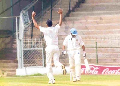 Sodhi celebrates the wicket of Somasunder