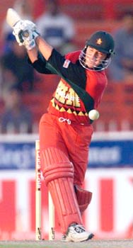 Dirk Viljoen plays a forceful shot
