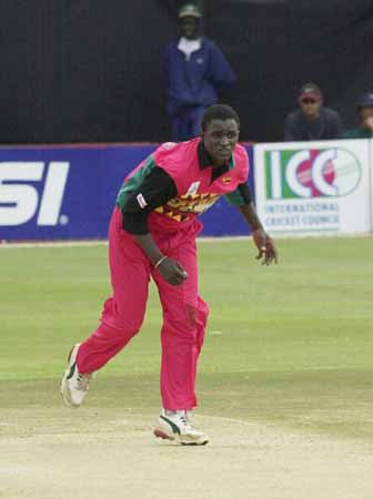 Mluleki Nkala playing for his country in Nairobi
