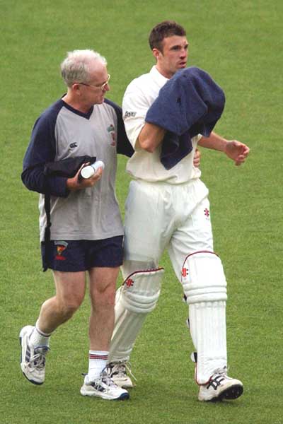 Kremerskothen leaves the ground, New South Wales v Tasmania, Pura Cup, 2001/02