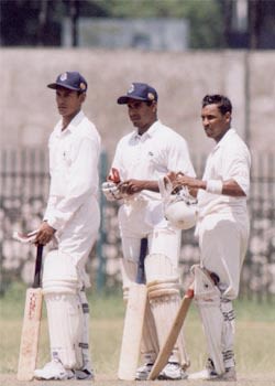 A rave sight on the Cricket pitch Vaas, Jeewantha and D Samaraweera