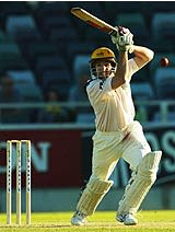 Peter Worthington on his way to a quickfire 45 against Zimbabwe