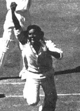 Yajurvindra Singh celebrates a catch