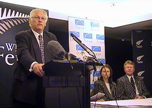 Christopher Doig speaks at CLEAR White Ferns team naming