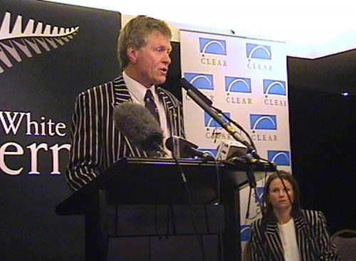 Mike Shrimpton speaks at CLEAR White Ferns team naming