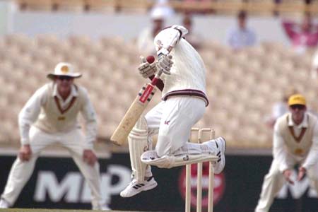Jeremy is hit, Western Australia v West Indians, 2000/01