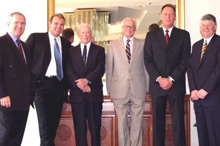 Former Australian and New Zealand captains at the Captains Luncheon, 2001/02