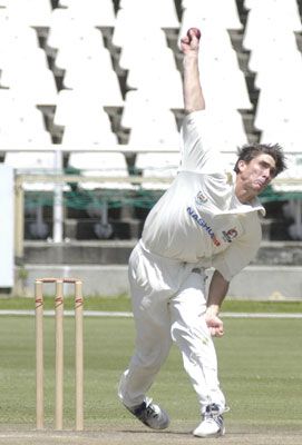 WP's Alan Dawson in action against North West