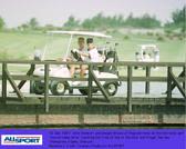 England's Dougie Brown and Alec Stewart relax on the golf course