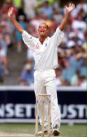 Dean Headley celebrates capturing another Australian wicket