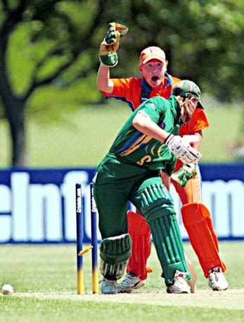 Helen Davies is bowled