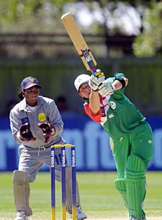 Grealey bats against Sri Lanka where she scored 12