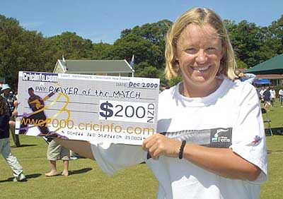 Campbell with her Player prize