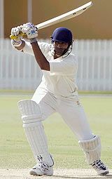Sadagoppan Ramesh hits a cover-drive