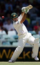 Ricky Ponting creams one through the covers